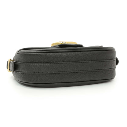 Exclusive Louis Vuitton Black Grained Calfskin LV Pont 9 Soft MM — Back View