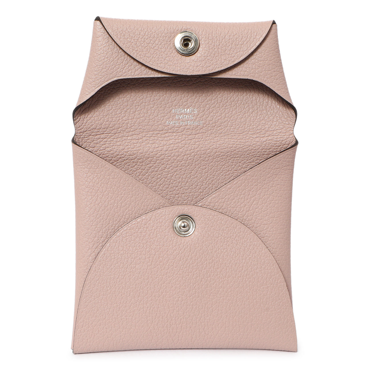 Exclusive Hermes Mauve Evercolor Bastia Coin Purse — Top View