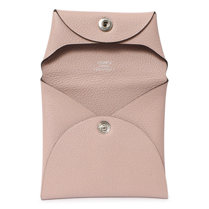 Exclusive Hermes Mauve Evercolor Bastia Coin Purse — Top View