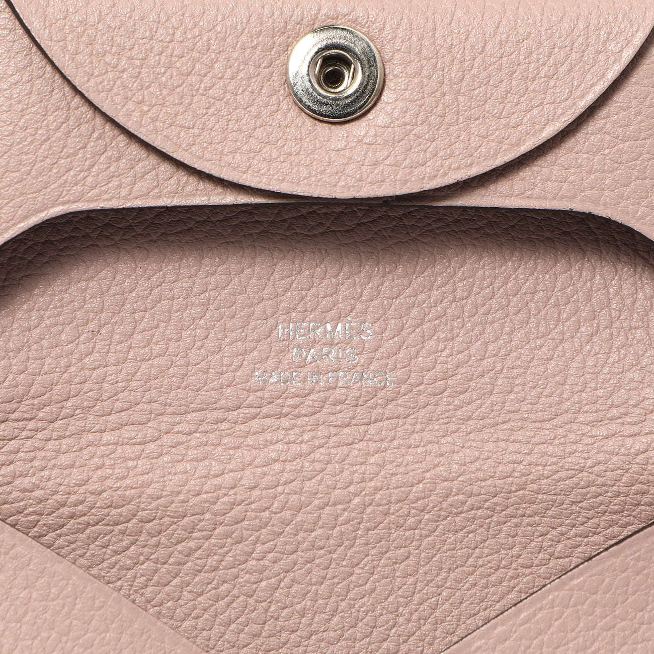 Exclusive Hermes Mauve Evercolor Bastia Coin Purse — Detail View