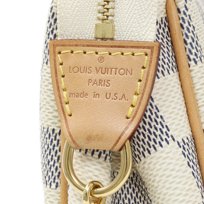 Exclusive Louis Vuitton Damier Azur Eva Clutch — Detail View