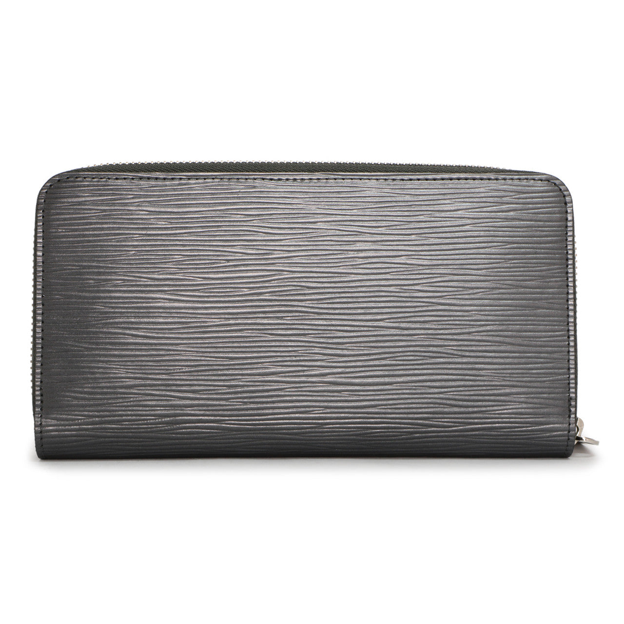 Exclusive Louis Vuitton Anthracite Nacre Epi Zippy Wallet — Side View