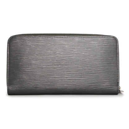 Exclusive Louis Vuitton Anthracite Nacre Epi Zippy Wallet — Side View