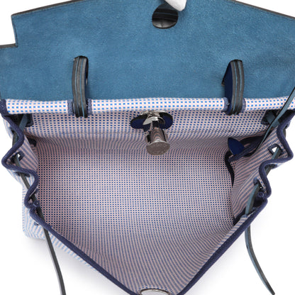 Exclusive Hermes Ecru Mauve Bleu Criss Viking Vache Hunter Herbag Zip Retourne 31 PM — Detail View
