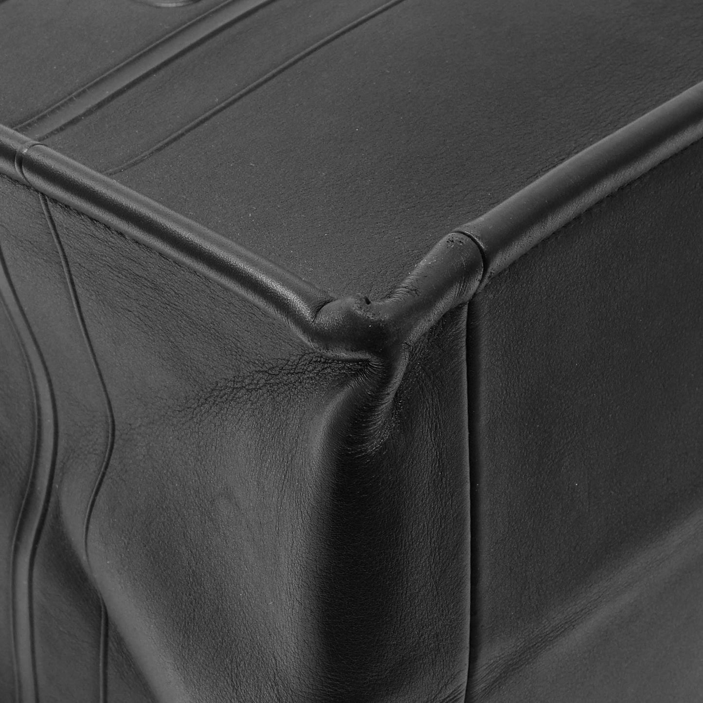 Exclusive Christian Dior Black Calfskin Embossed Medium Book Tote — Top View