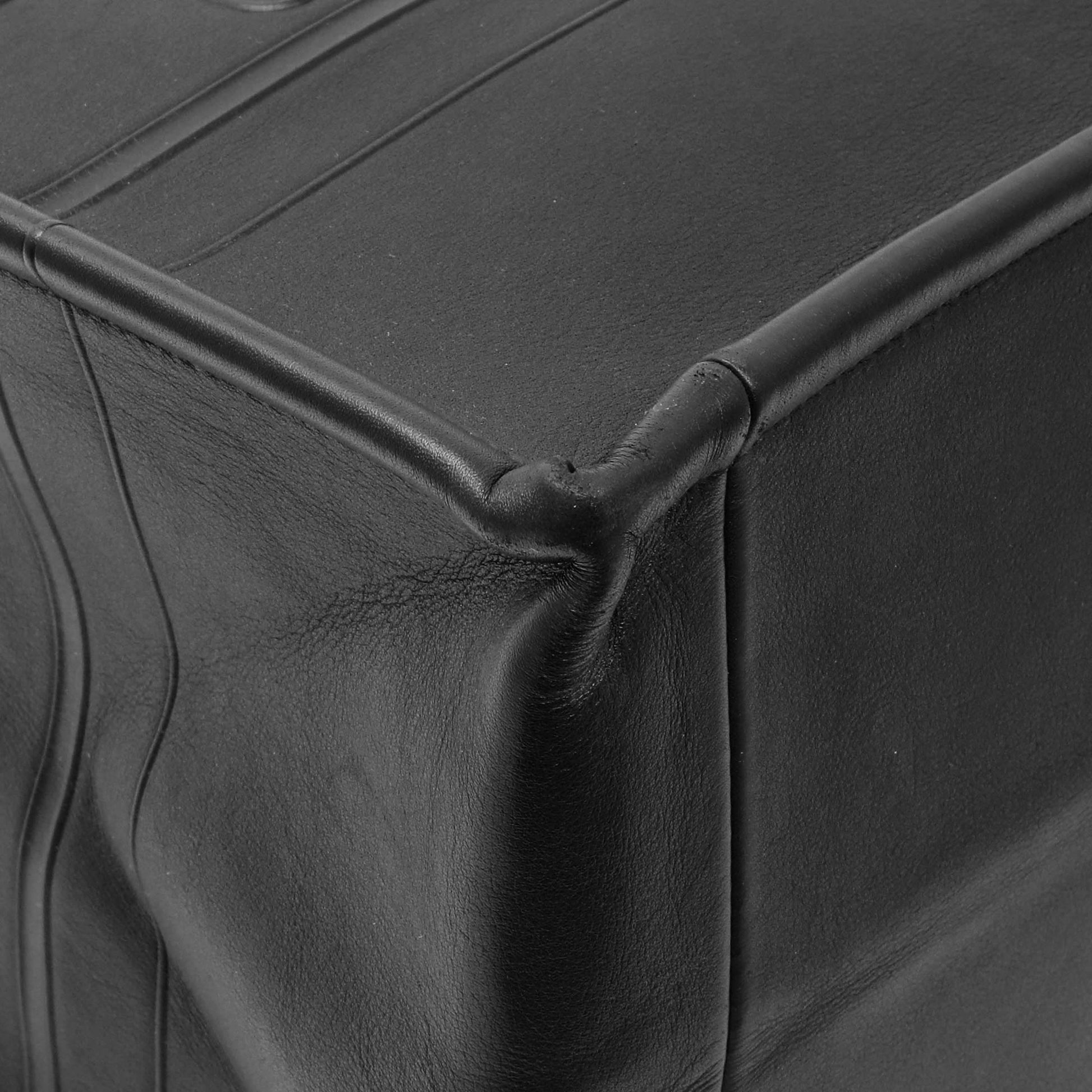 Exclusive Christian Dior Black Calfskin Embossed Medium Book Tote — Top View
