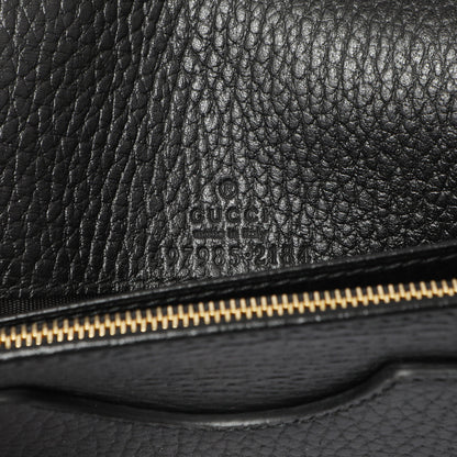 Exclusive Gucci Black Calfskin Mini GG Marmont Chain Wallet — Detail View
