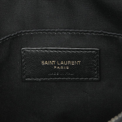 Exclusive Saint Laurent Black Calfskin Matelasse Monogram Lou Camera Bag — Alternate View 9