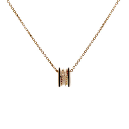 Exclusive Bulgari 18K Rose Gold B.zero1 Rock Pendant Necklace — Front View