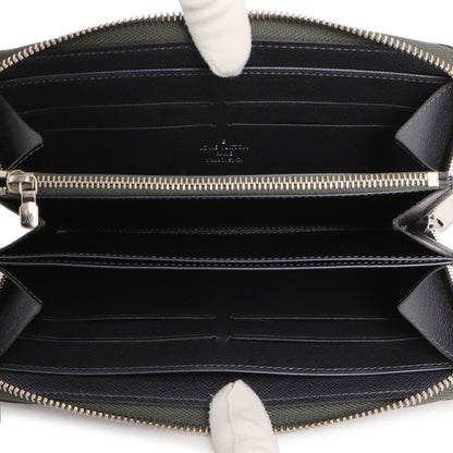 Exclusive Louis Vuitton Anthracite Nacre Epi Zippy Wallet — Top View