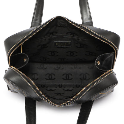 Exclusive Chanel Black Calfskin Wild Stitch Top Handle — Alternate View 8