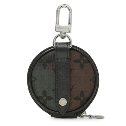 Exclusive Louis Vuitton Camouflage Monogram Nylon Round Coin Pouch — Side View