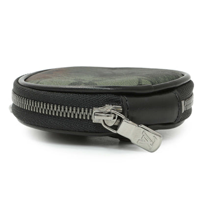Exclusive Louis Vuitton Camouflage Monogram Nylon Round Coin Pouch — Back View