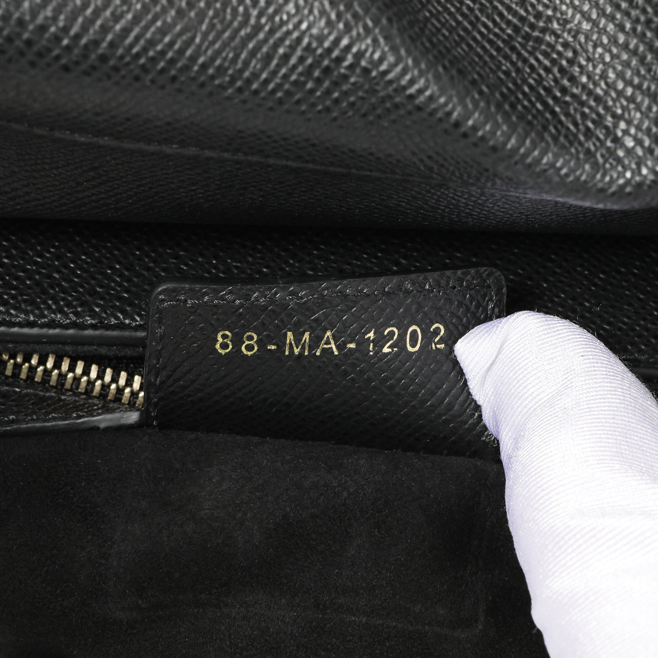 Exclusive Christian Dior Black Grained Calfskin Saddle Bag — Lifestyle View