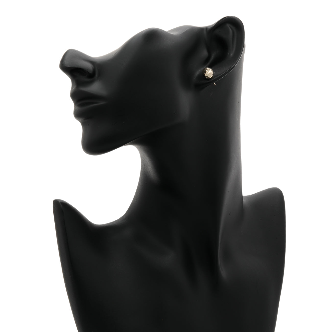 Exclusive 14K Yellow Gold Faceted Disco Ball Earrings — Back View