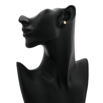 Exclusive 14K Yellow Gold Faceted Disco Ball Earrings — Back View