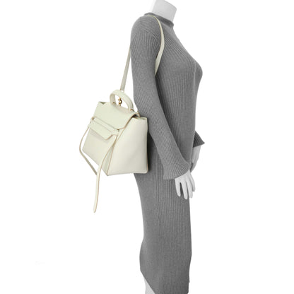 Exclusive Celine White Grained Calfskin Mini Belt Bag — Alternate View 11