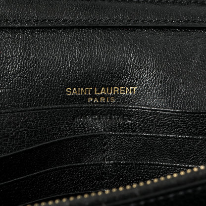 Exclusive Saint Laurent Black Lambskin Diamond Quilted Becky Chain Wallet — Alternate View 11