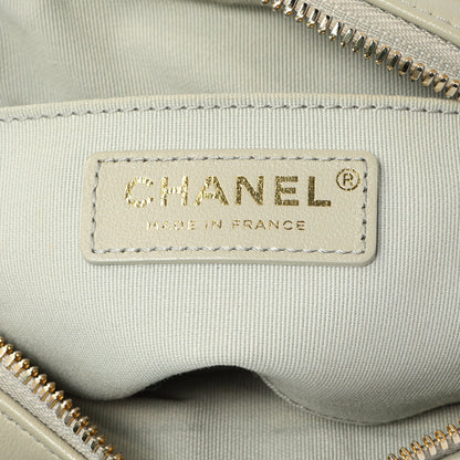 Exclusive Chanel Grey Quilted Calfskin Small Camera Case — Lifestyle View