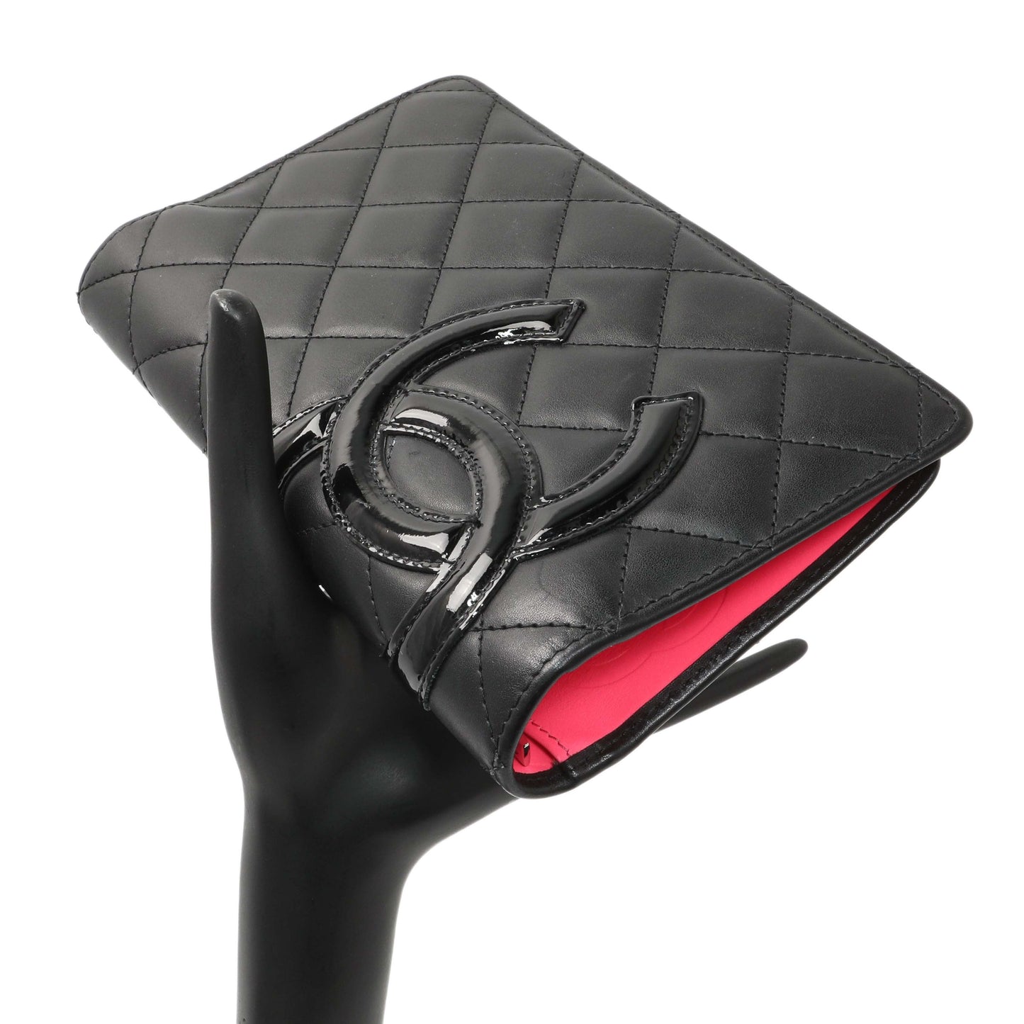 Exclusive Chanel Black Calfskin Quilted Cambon Yen Wallet — Alternate View 8