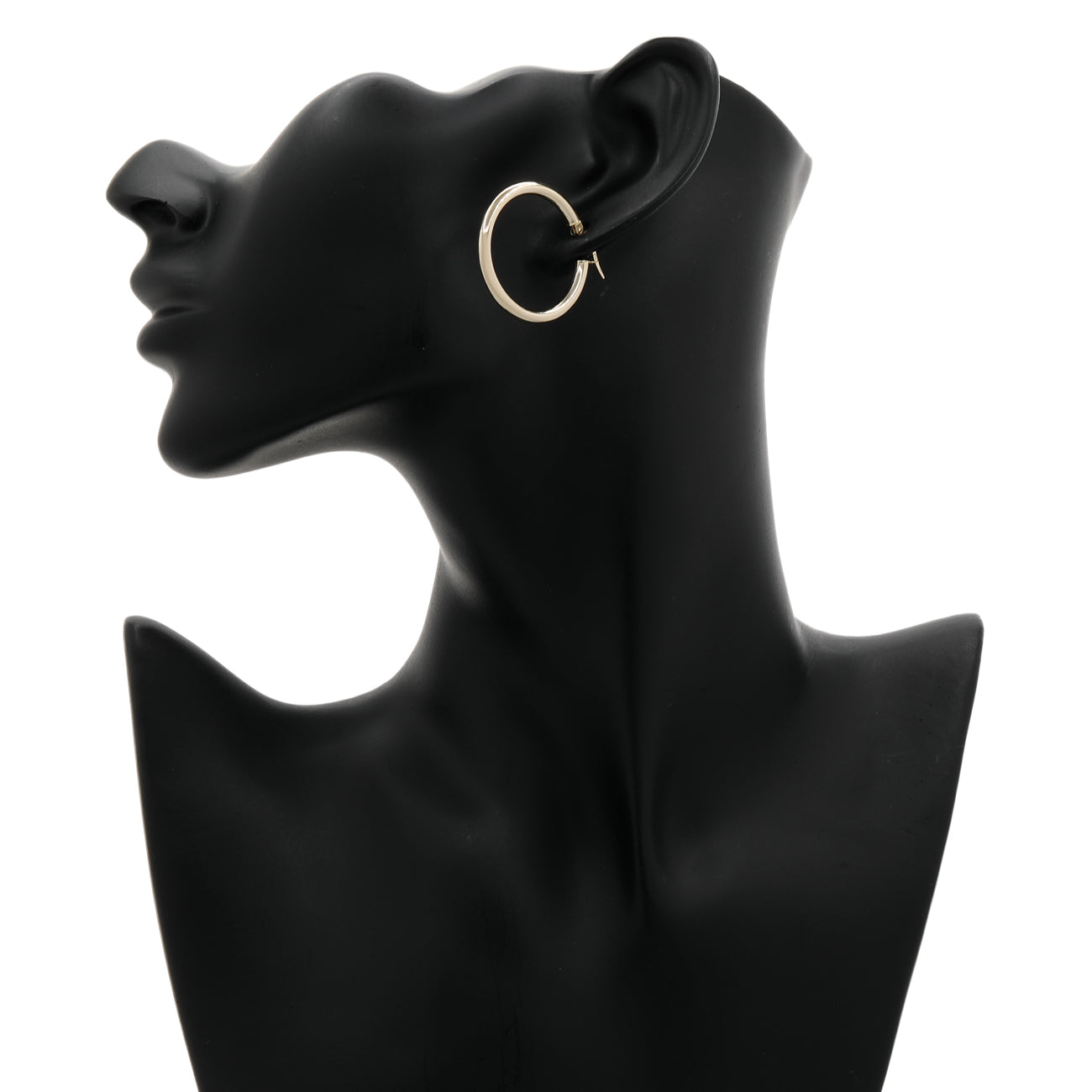Exclusive 14K Yellow Gold Hoop Earrings — Back View