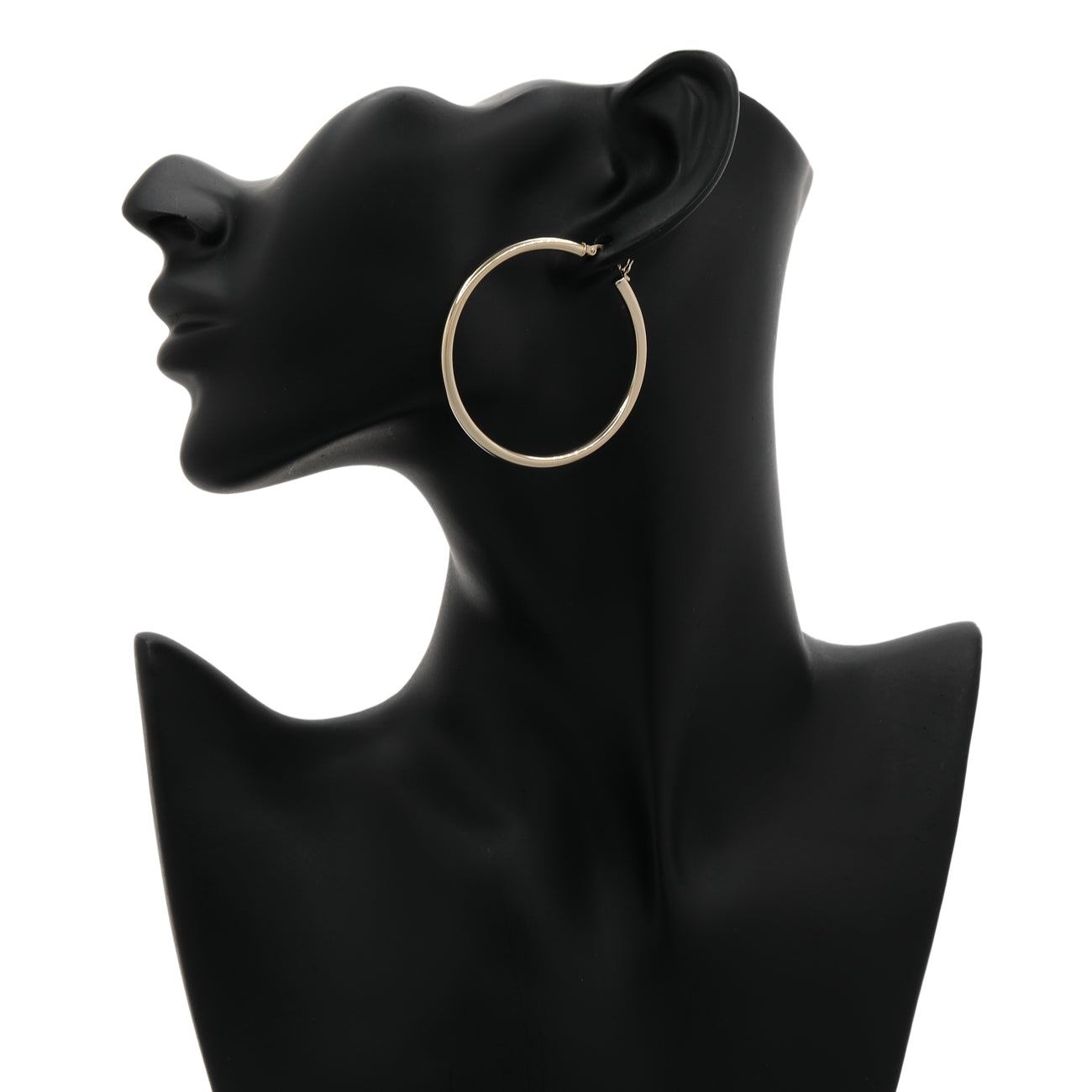 Exclusive 14K Yellow Gold Hoop Earrings — Back View
