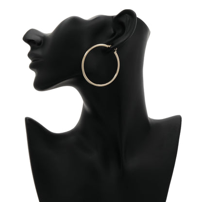 Exclusive 14K Yellow Gold Hoop Earrings — Back View