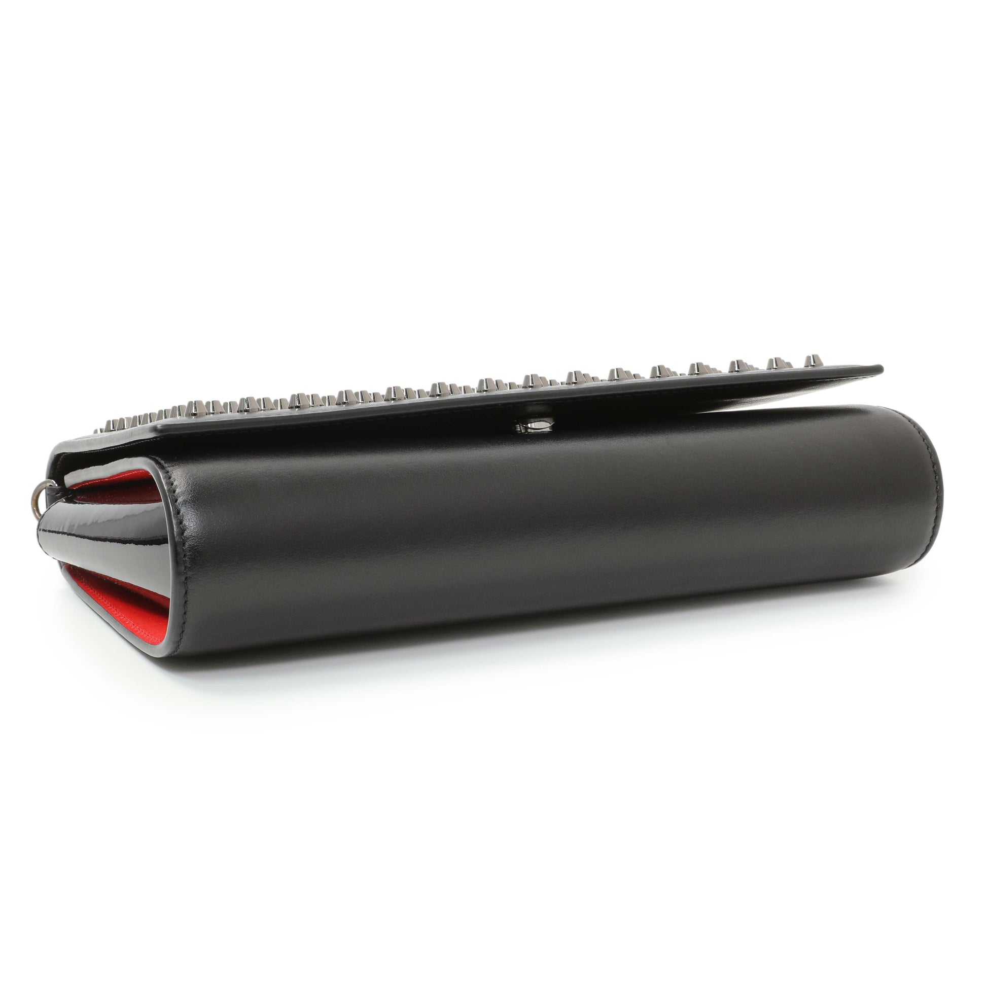Exclusive Christian Louboutin Black Calfskin Paloma Clutch — Back View