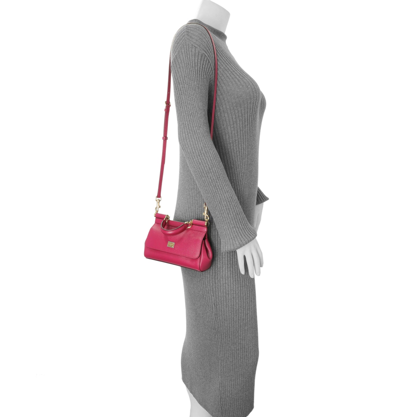 Exclusive Dolce & Gabbana Fuchsia Dauphine Mini Miss Sicily Bag — Lifestyle View
