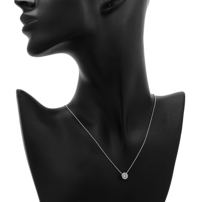 Exclusive 18K White Gold 0.35 Carat Diamond Pendant — Back View