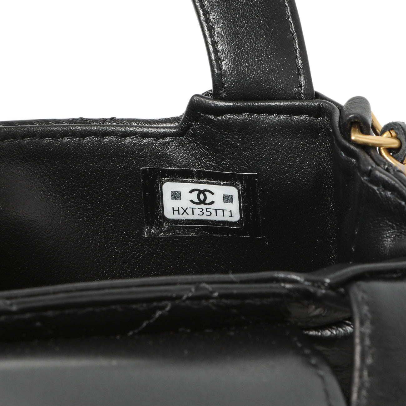 Exclusive Chanel Black Shiny Aged Calfskin Quilted Mini Nano Kelly Shopper — Alternate View 7