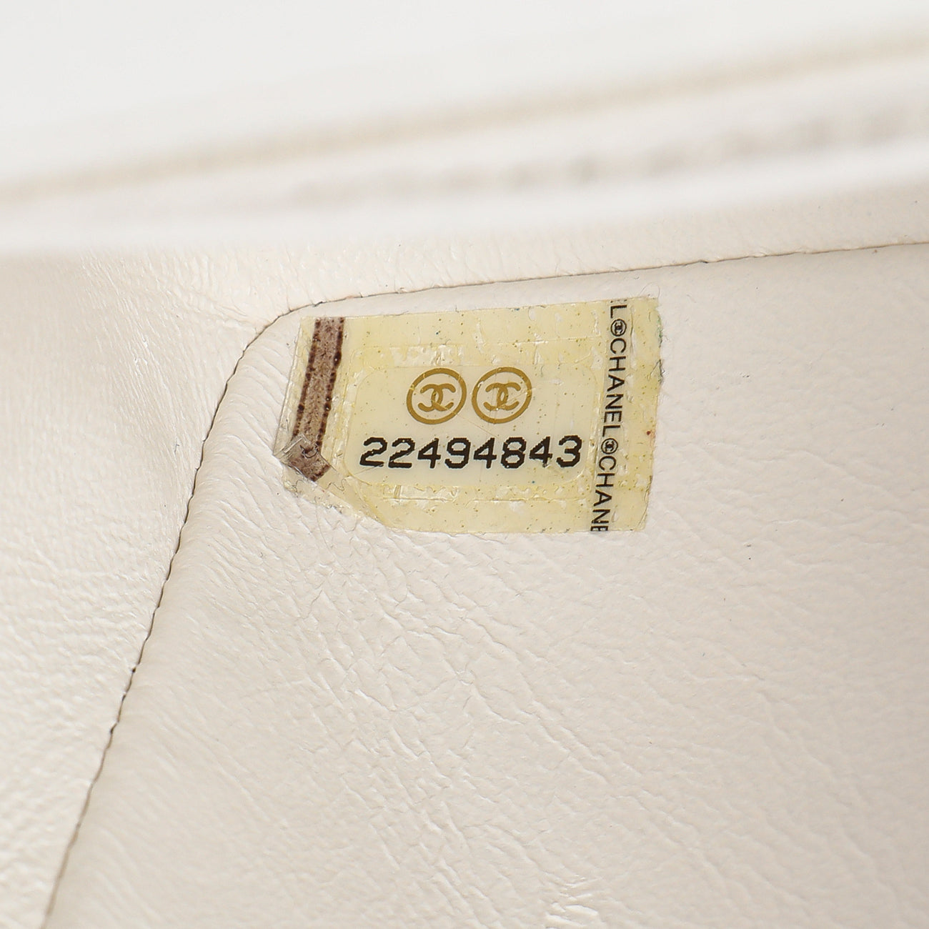 Exclusive Chanel White Quilted Lambskin Mini Square Flap — Alternate View 11