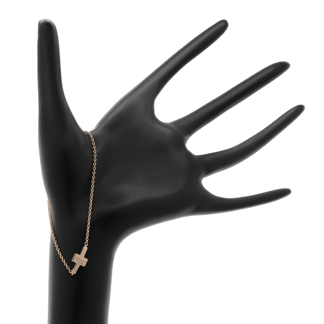 Exclusive Tiffany & Co. 18K Yellow Gold T Chain Bracelet — Back View