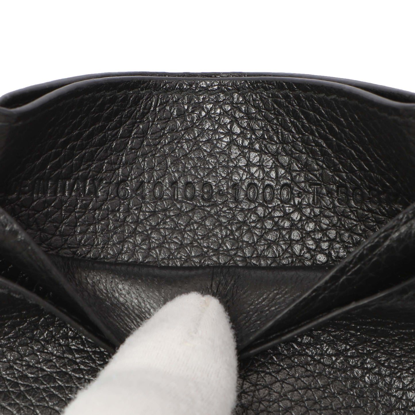 Exclusive Balenciaga Black Grained Calfskin Neo Classic Card Holder — Lifestyle View