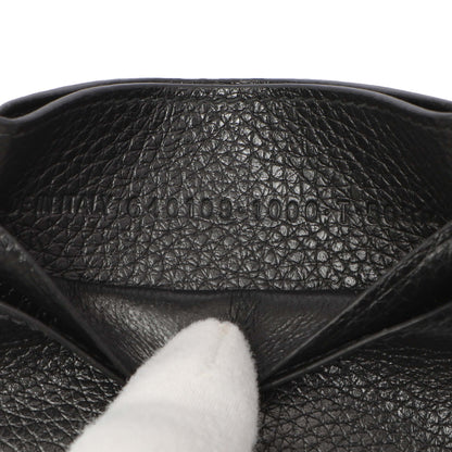 Exclusive Balenciaga Black Grained Calfskin Neo Classic Card Holder — Lifestyle View