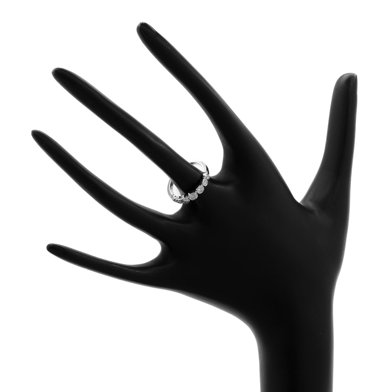Exclusive Tiffany & Co. Platinum Diamond Graduated Jazz Ring — Top View