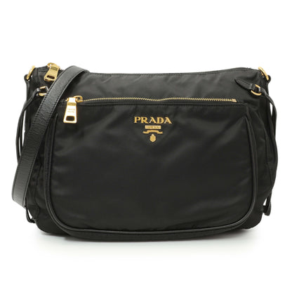 Exclusive Prada Black Tessuto Nylon Crossbody — Front View