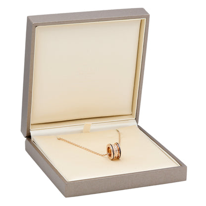 Exclusive Bulgari 18K Rose Gold B.zero1 Rock Pendant Necklace — Detail View