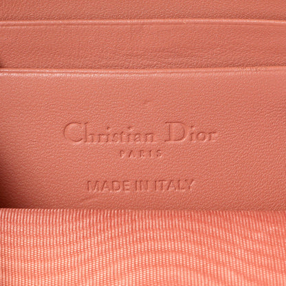 Exclusive Christian Dior Deep Nude Lambskin Cannage Lady Dior Phone Holder — Detail View