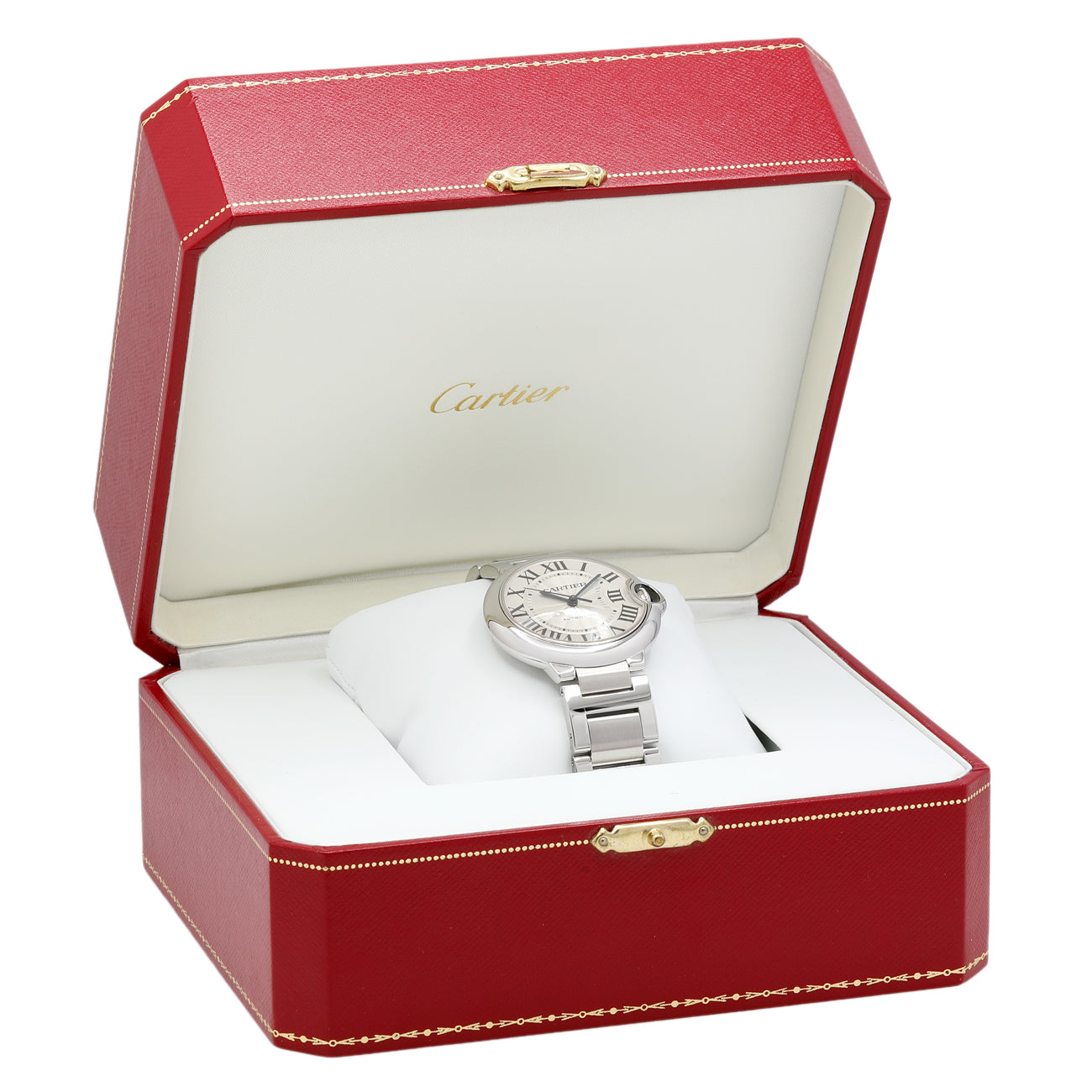 Exclusive Cartier Stainless Steel Ballon Bleu 36mm W6920046 — Detail View
