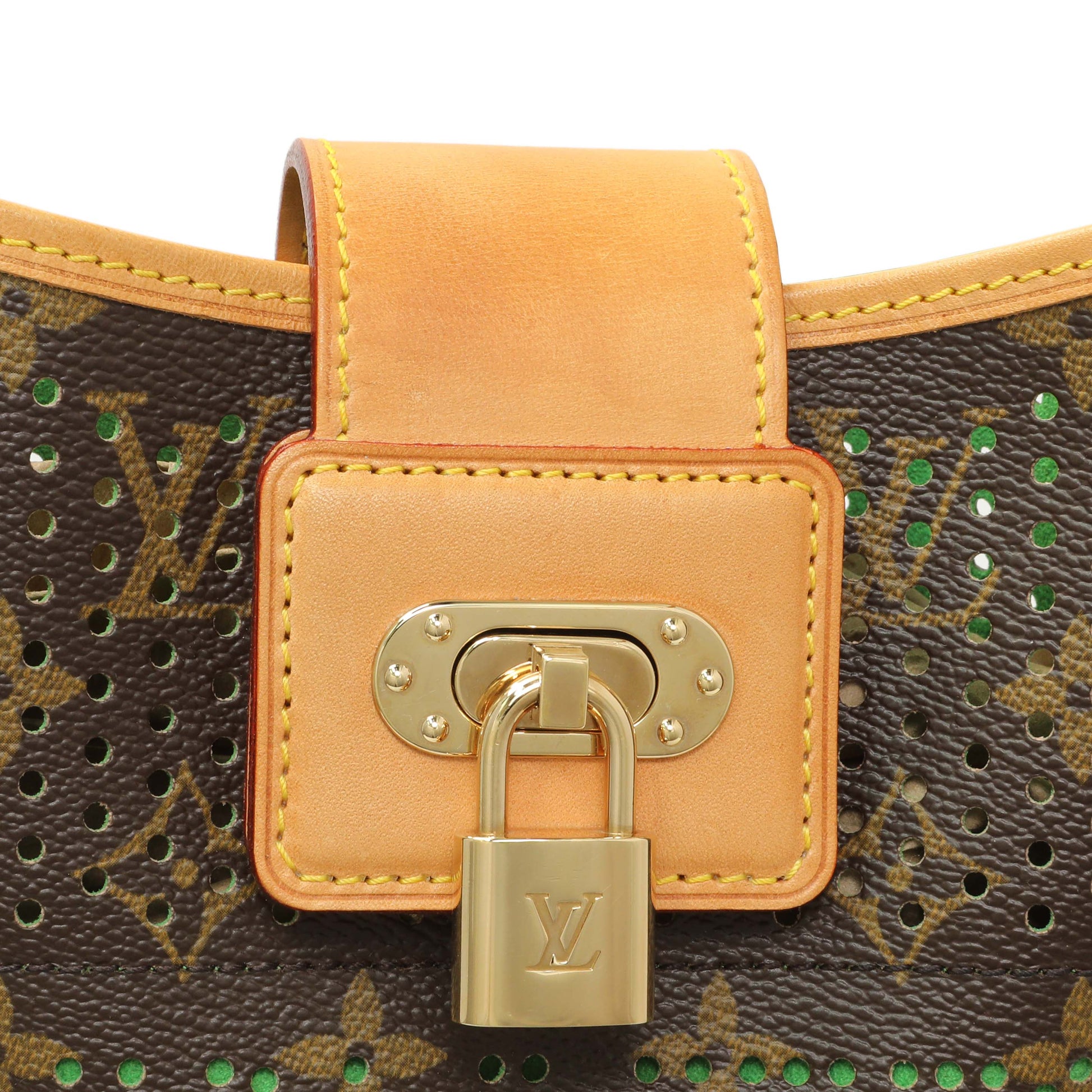 Exclusive Louis Vuitton Vert Monogram Perforated Musette — Alternate View 7