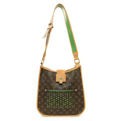 Exclusive Louis Vuitton Vert Monogram Perforated Musette — Front View