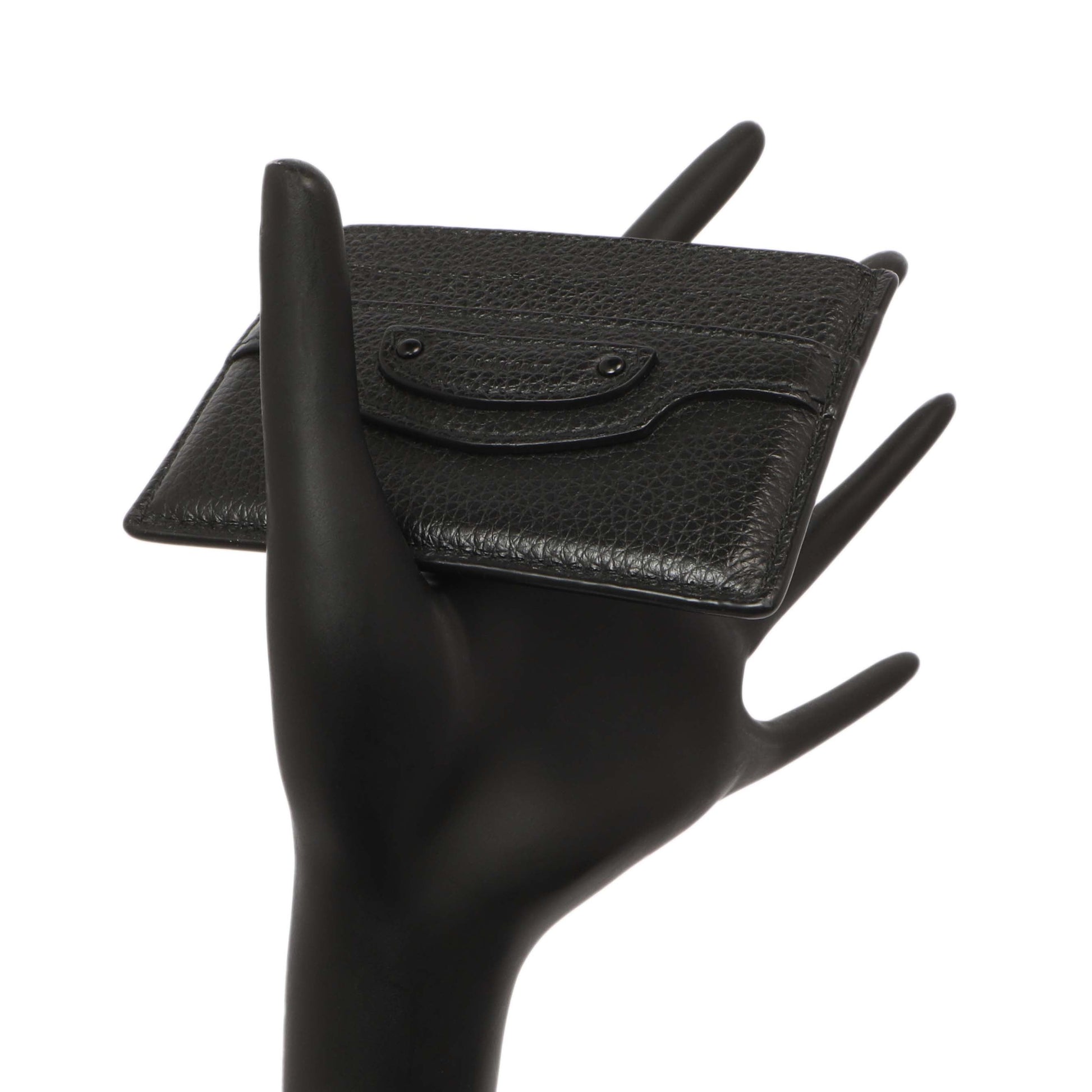 Exclusive Balenciaga Black Grained Calfskin Neo Classic Card Holder — Alternate View 7