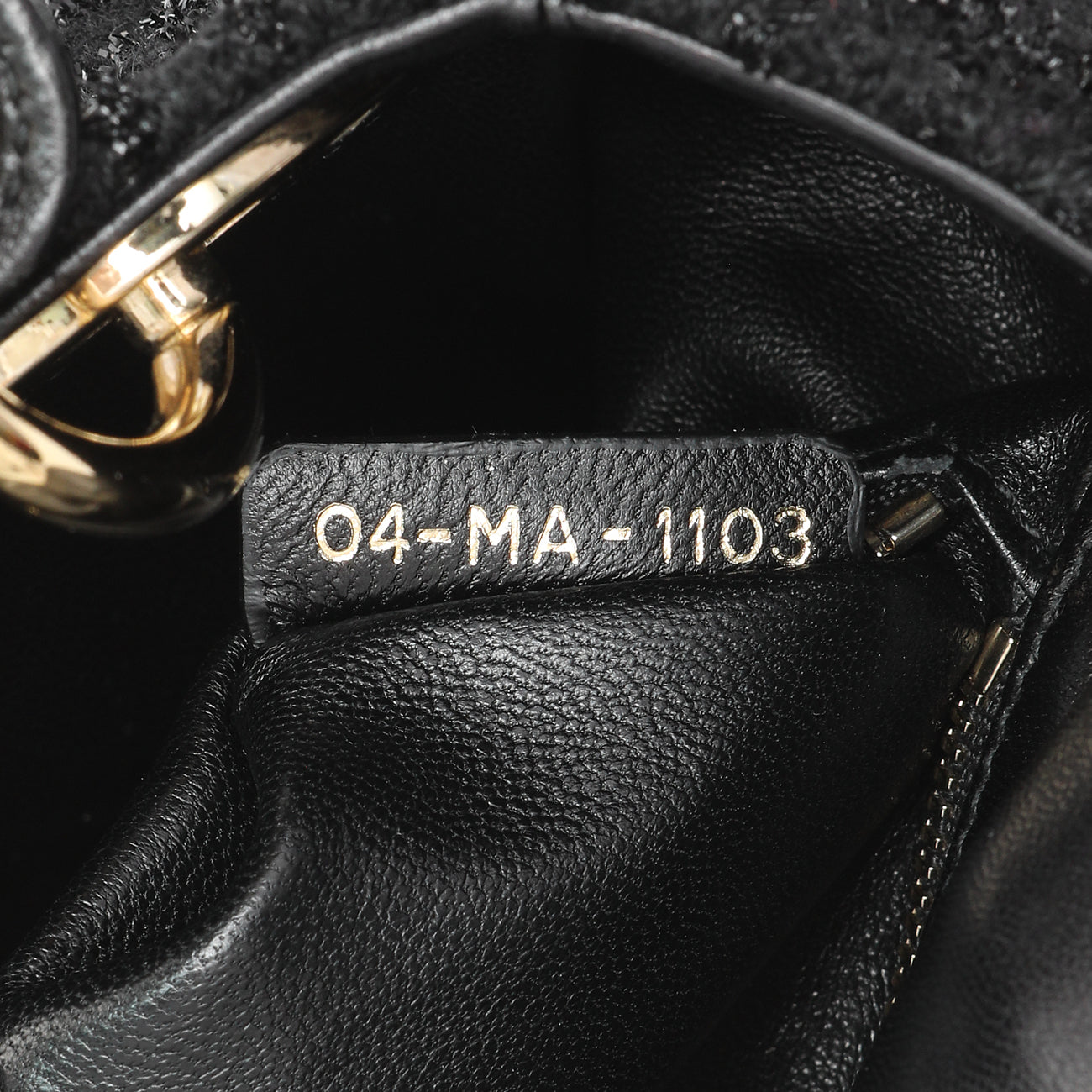 Exclusive Christian Dior Black Tweed Mini Lady Dior — Lifestyle View