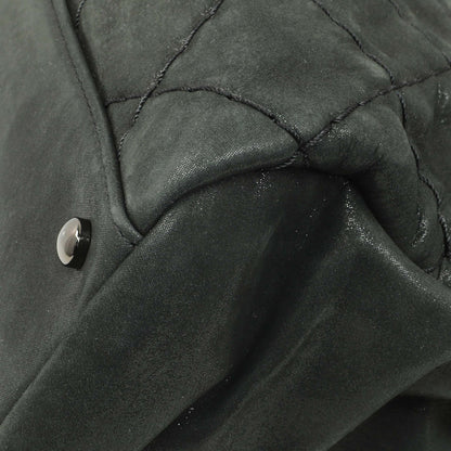 Exclusive Chanel Black Iridescent Calfskin Quilted Large Just Mademoiselle Bowling Bag — Alternate View 7
