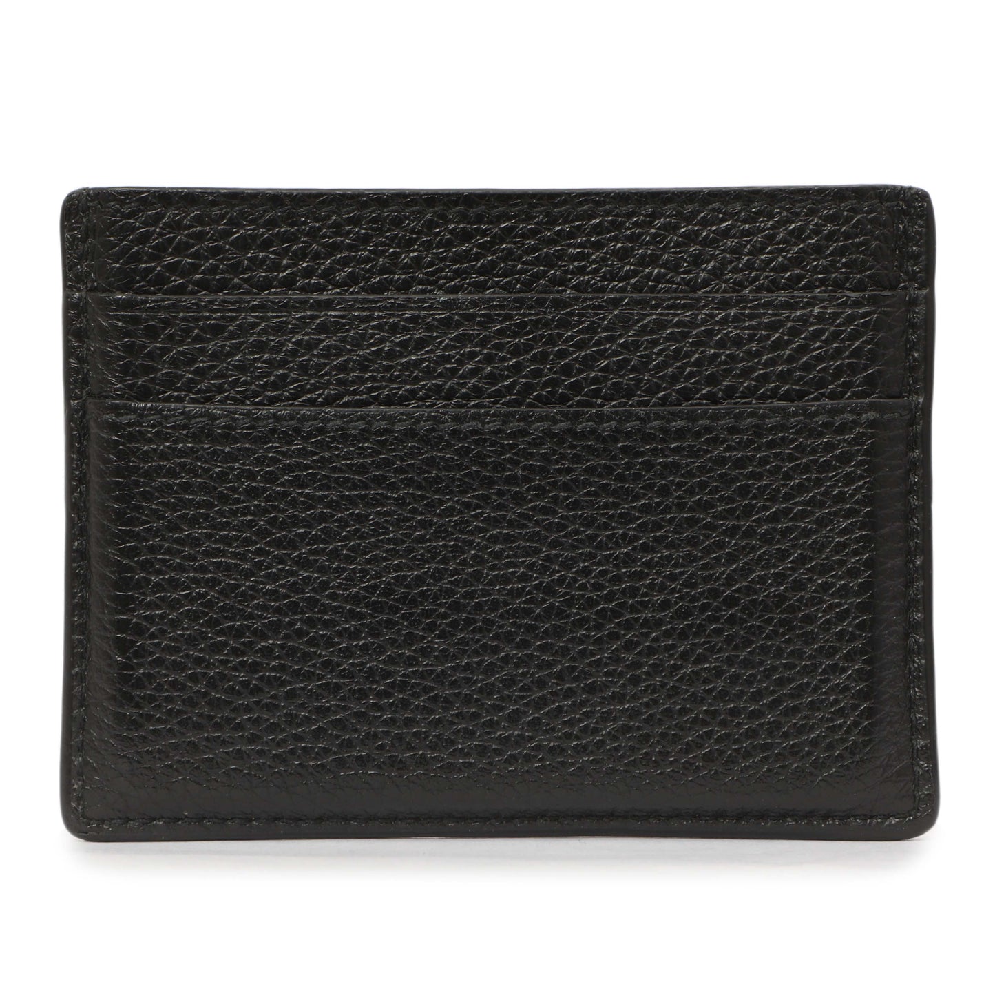 Exclusive Balenciaga Black Grained Calfskin Neo Classic Card Holder — Side View