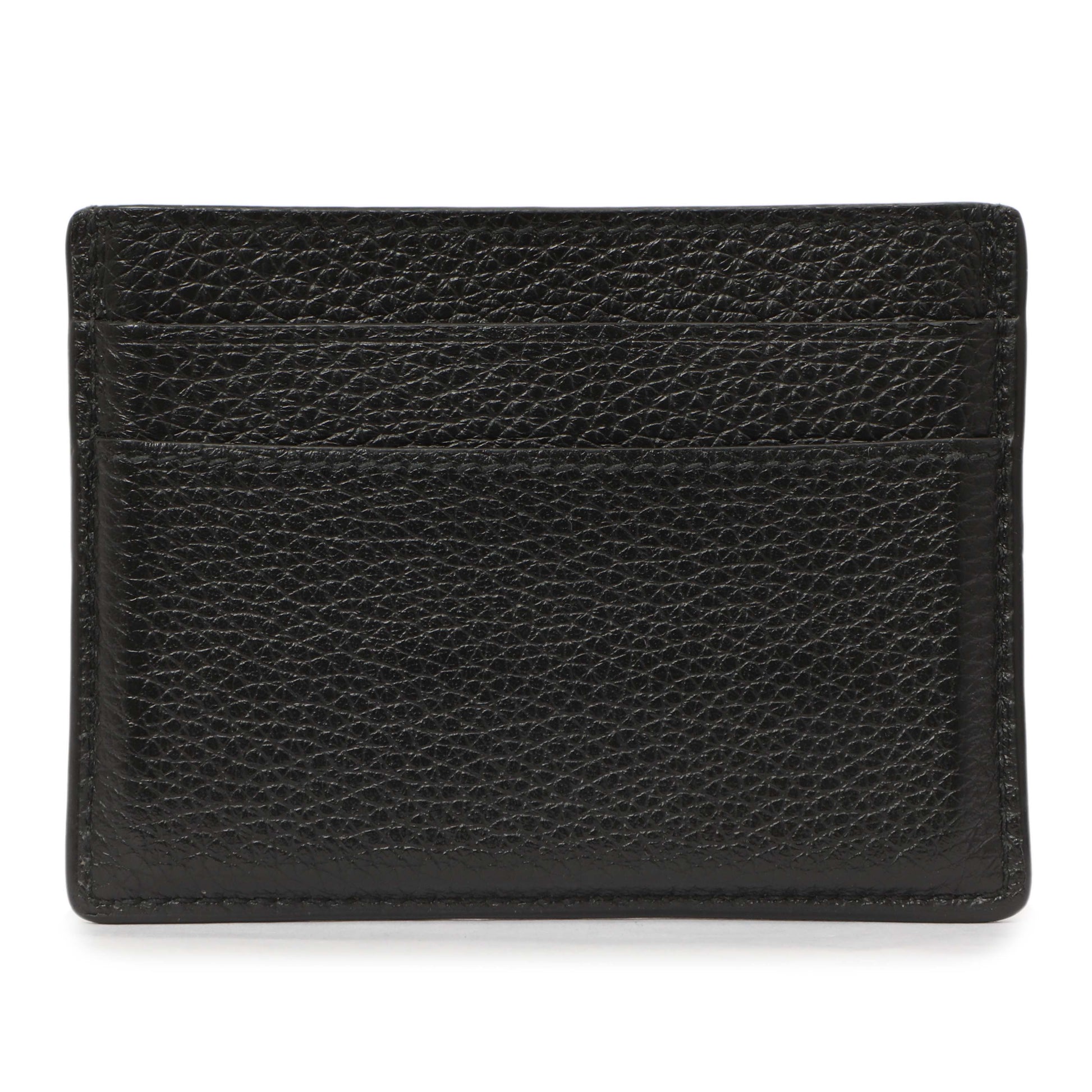 Exclusive Balenciaga Black Grained Calfskin Neo Classic Card Holder — Side View