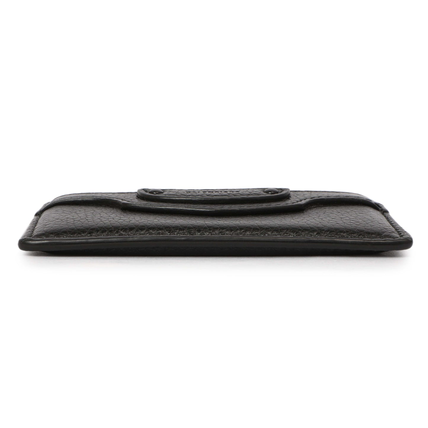 Exclusive Balenciaga Black Grained Calfskin Neo Classic Card Holder — Back View