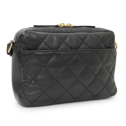 Exclusive Chanel Black Quilted Calfskin Small Camera Case — Back View