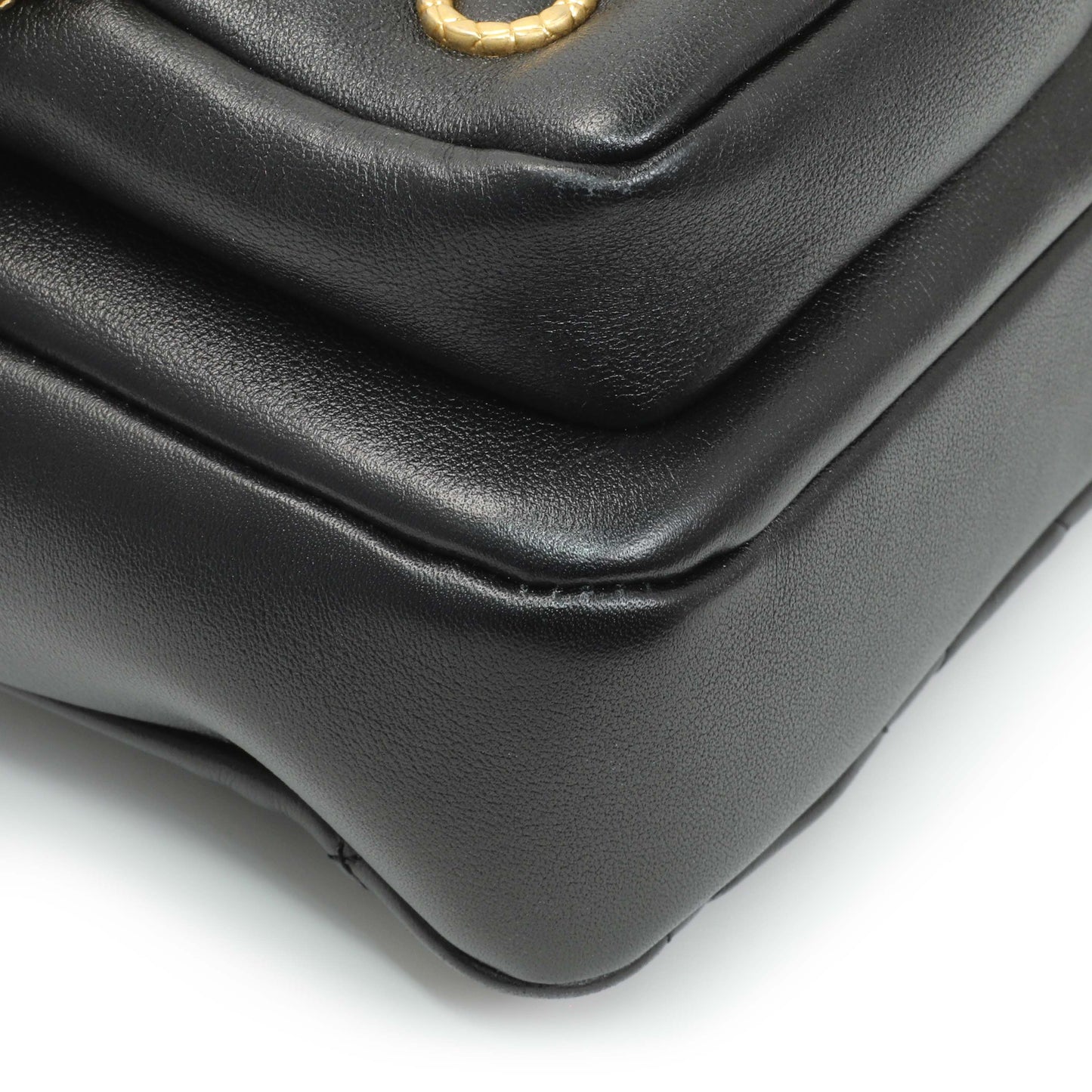Exclusive Chanel Black Quilted Calfskin Small Camera Case — Detail View
